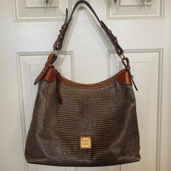 Dooney & Bourke Handbags - Dooney & Bourke Embossed Lizard Hobo